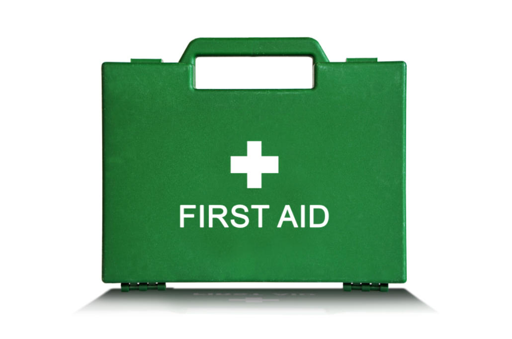 Health and Safety Executive (HSE) compliant first aid kit used in UK workplaces